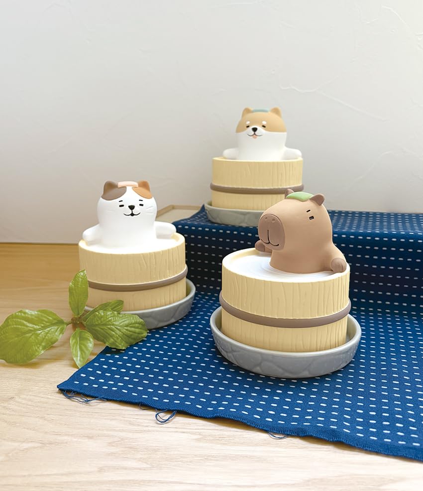 Decor Corporation Moisturizing Mascot "Yuru Ruri Weather" Kapibara Size: Approx. W4.3 D4.3 H7 AG-29967