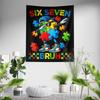 Aertemisi Six Seven Bruh 67 Autism Puzzle 6 7 Meme Tapestry Wall Hanging Art for Bedroom Living Room Decor Dorm