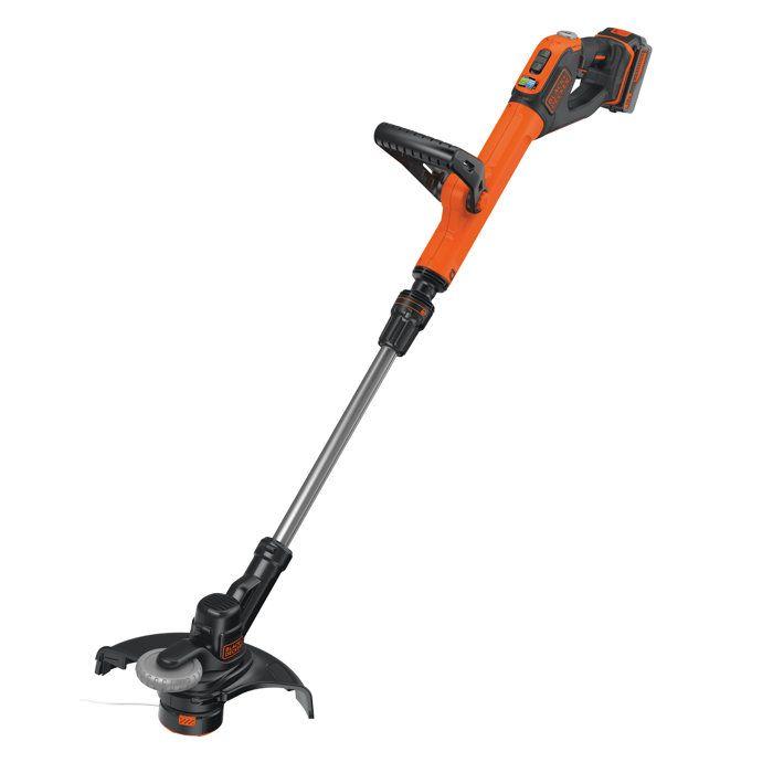 Elektrisk grästrimmer BLACK+DECKER - STC1840EPC-QW - 18V - 30 cm - Med 18V-batteri - vridbart huvud - teleskophandtag