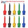 10pcs Mini Single Test Hook Clip Test Probe for Electronic Testing IC Grabber Small Size Round Crocodile Clip Hook Test Clip