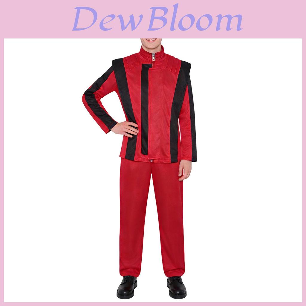 Set Costume Cosplay di Michael Jackson Per Performance Teatrali Anime in Poliestere Rosso
