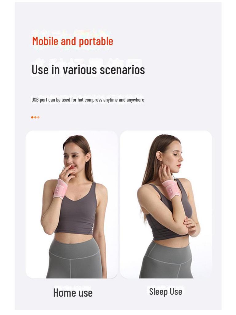 Smart USB Heating Wristband with Three-Speed Temperature Control and Moxibustion Therapy