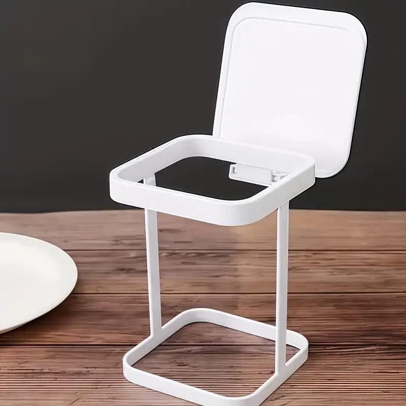 Mini Trash Can Holder Portable Food Waste Trash Bag Holder Foldable Plastic Garbage Bag Support  for Home Kitchen Desktop Office