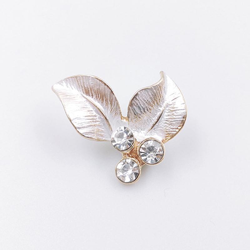Engood 100Pcs Leaves Rhinestones Button DIY Shoes Sewing Trim & Embellishments Craft Bags Handbags Headwear Accessories Jewelry
