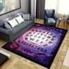 1pc Ouija Chat Board Pattern Non-Slip Area Rug -  Crystal Fleece, Durable Polyester, Perfect for Living Room, Bedroom, Do