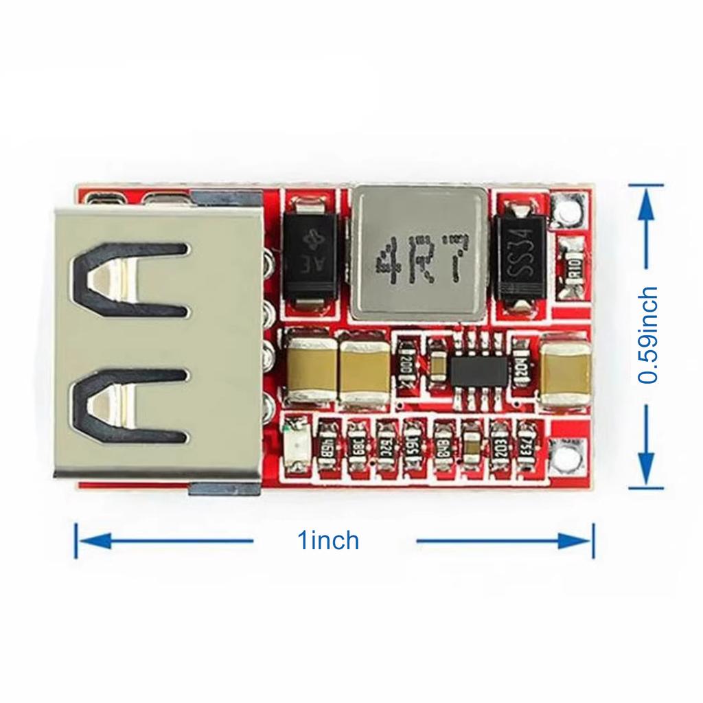 6-24V To 5V3A USB Step Down Module USB-A Mini DC-DC Steps Up Boost Modules Power Adjustable Converter for Voltage Regulation
