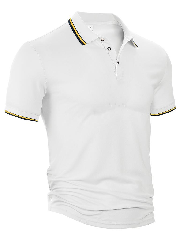 European and American short-sleeved men's polo shirt TEMU summer loose casual breathable lapel print advertising shirt T-shirt