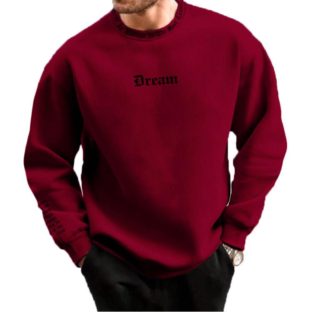 Felpe con cappuccio da uomo con stampa a lettere, tinta unita, a maniche lunghe, per allenamento all'aperto, fitness, casual, sportive
