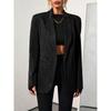Women S Fashion Casual Solid Color Suede Blazer Jacket Long Sleeve