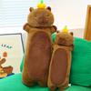 Long Kapibara Throw Pillow Top Orange Capybara Doll Plush Toy Children Sleeping Rag Doll