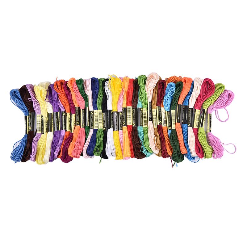 36Pcs Multicolor Cross Stitch Threads Cotton Skeins Embroidery Diy Sewing Tool