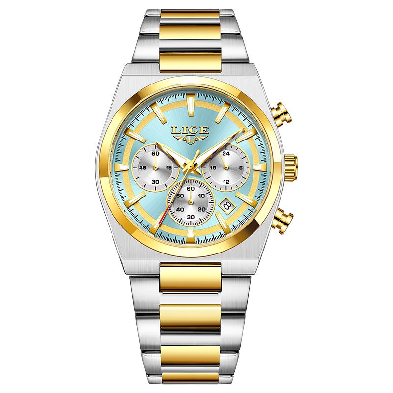 LIGE Nové pánské hodinky špičkové značky jednoduché módní náramkové hodinky luminiscenční vodotěsné pánské křemenné hodinky