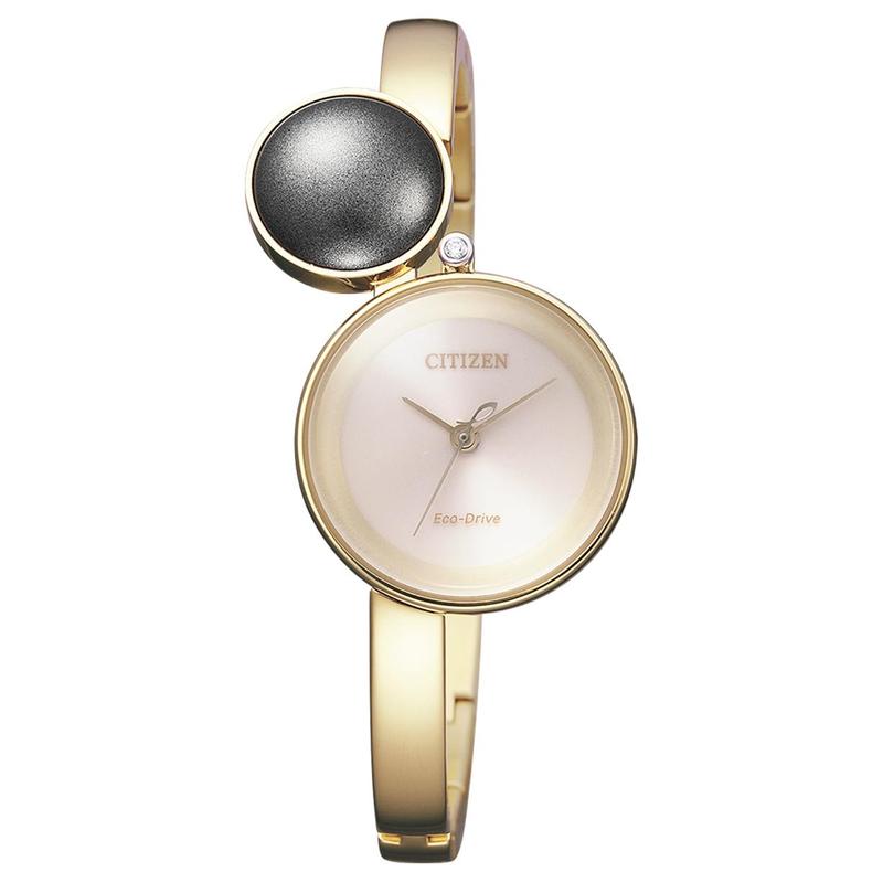 

CITIZEN 50 meters waterproof, solar Quartz, Steel Strap, , 27.3mm women s watch, silver dial EW5493-51W синій