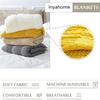 Khaki Christmas Blankets with Tassles Vintage Lightweight Farmhouse Gift Blankets Knitted Plaid Cozy Bohemian Throw Knit Blanket