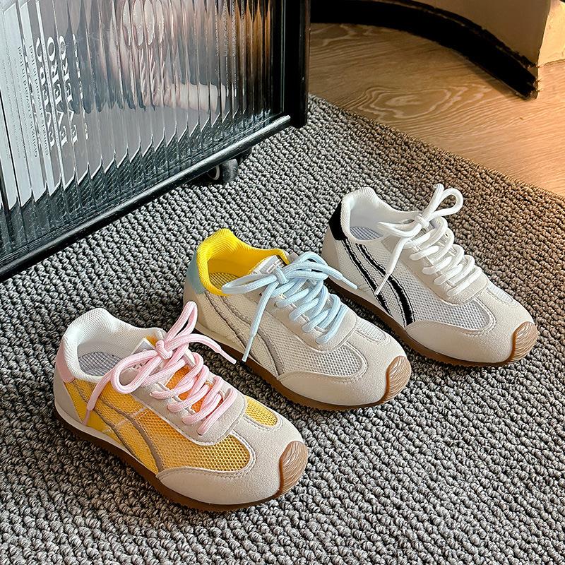 Spring and summer new children's shoes boys soft sole breathable casual shoes girls fashion moral training shoes middle and older children board sho