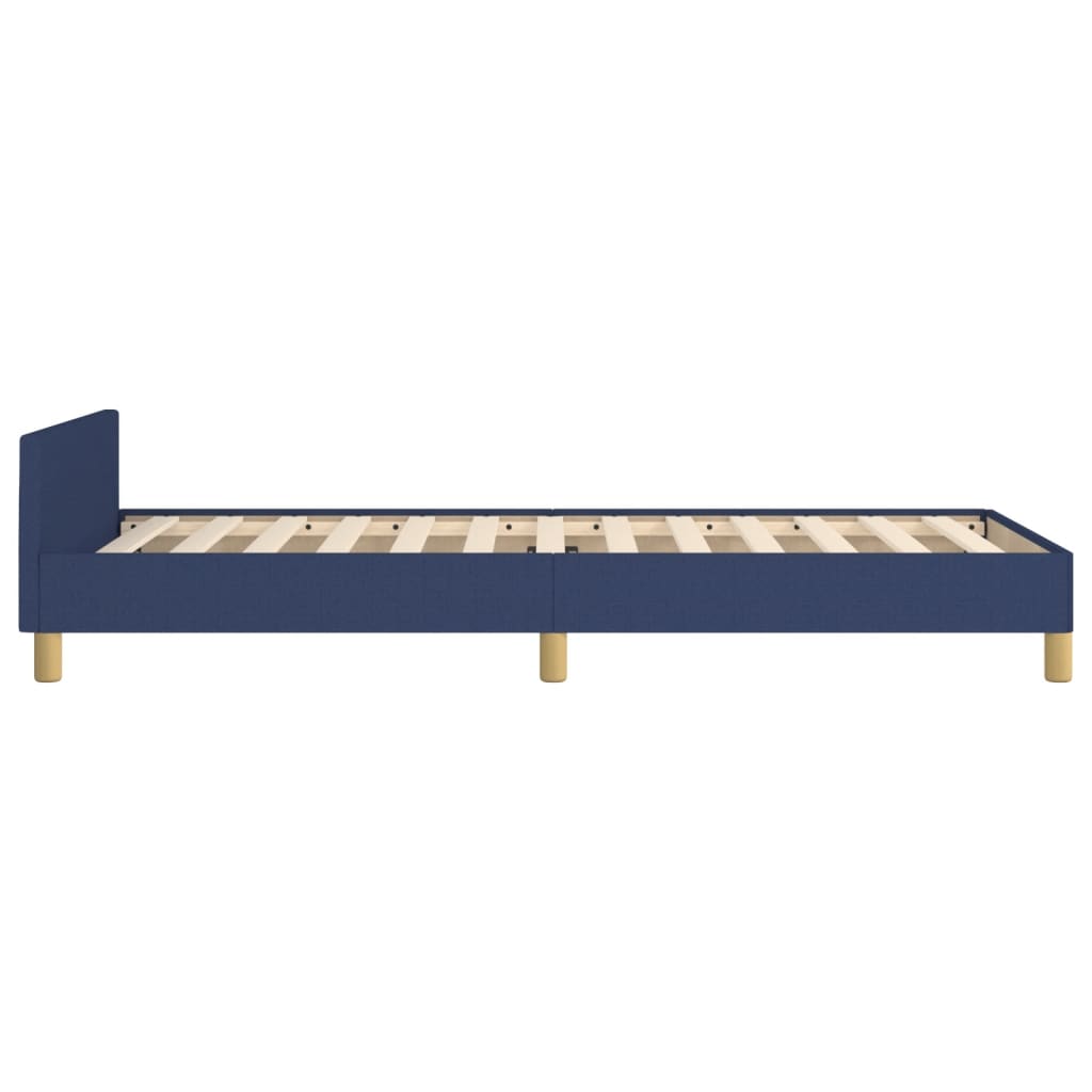 Vidaxl Bed Frame Without Mattress Blue 90X200 Cm Fabric