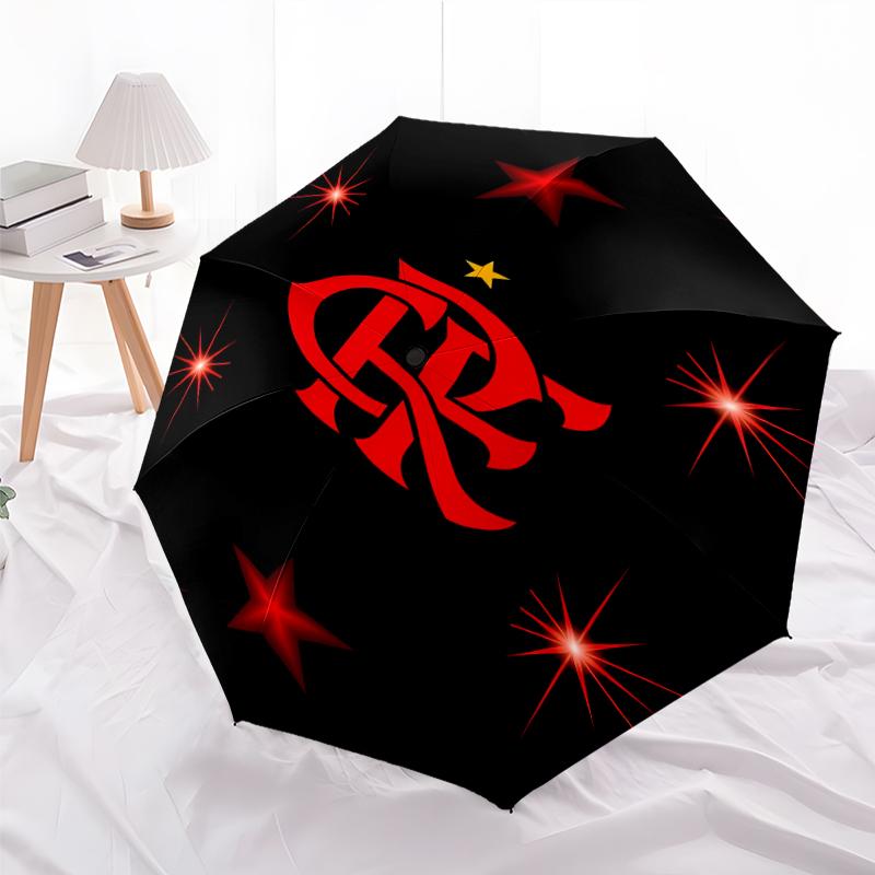 Printed Clube de Regatas do Flamengo Folding Umbrella,Outdoor,Leisure,And Travel Umbrella,Durable Umbrella Fabric,Birthday And Holiday Gift
