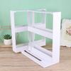2 Layer Storage Kitchen Rotating Organize Spices Jar Bottle Storage Rack Kitchen Bottle Storage Organizer Shelves Slide Cabinet