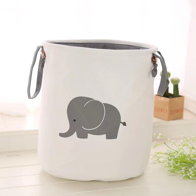 EVA Elephant Laundry Hamper: Foldable Toy & Fabric Storage Bin for Home Use