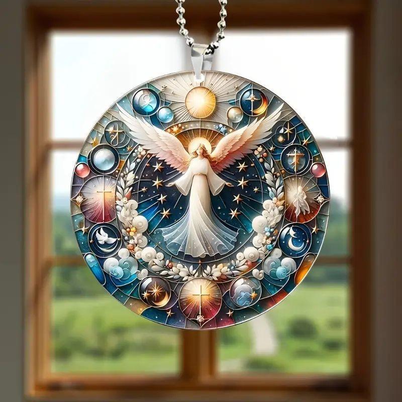Acrylic 2d Eyecatching Flat Car Hang Pendant Keychain Ideal For Home And Decoration Car