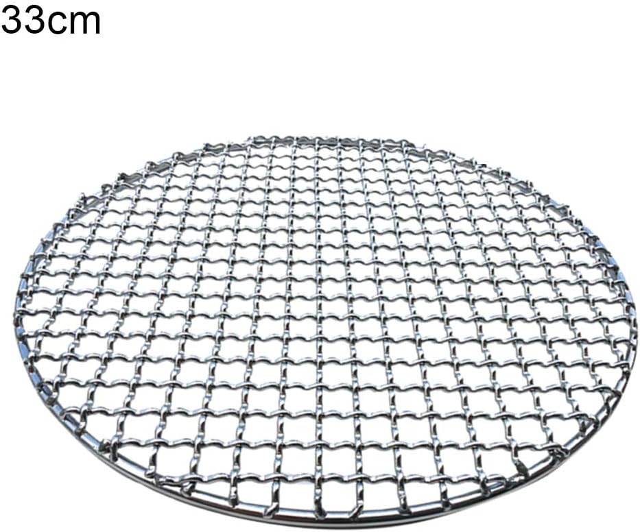 

Круглая решетка для барбекю из нержавеющей стали с решеткой для барбекю, эмблемой для гриля, кухонная утварь для использования на открытом воздухе и дома серебряный