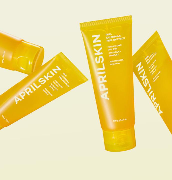 Aprilskin Calendula Peel-Off Pack 100g – Soothing & Pore Care (+Jelly Brush Gift)