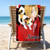 1pc Haikyuu4 Beach Towel with Custom Name, Beach/Swimming/Bath/Picnic/Camping Towel, Suitable for Seaside Beaches