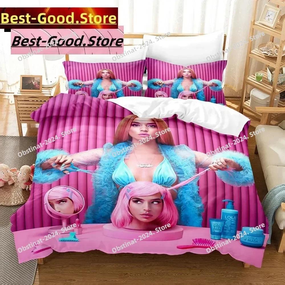 3D Singer L-Lola Fashion Índigo Bedding Set Duvet Cover Full Queen King Size Pillowcase Printed Aldult Kid Bedroom Single Twin