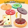 Children's simulated wooden card matching puzzle set pillar play early childhood education puzzle toy