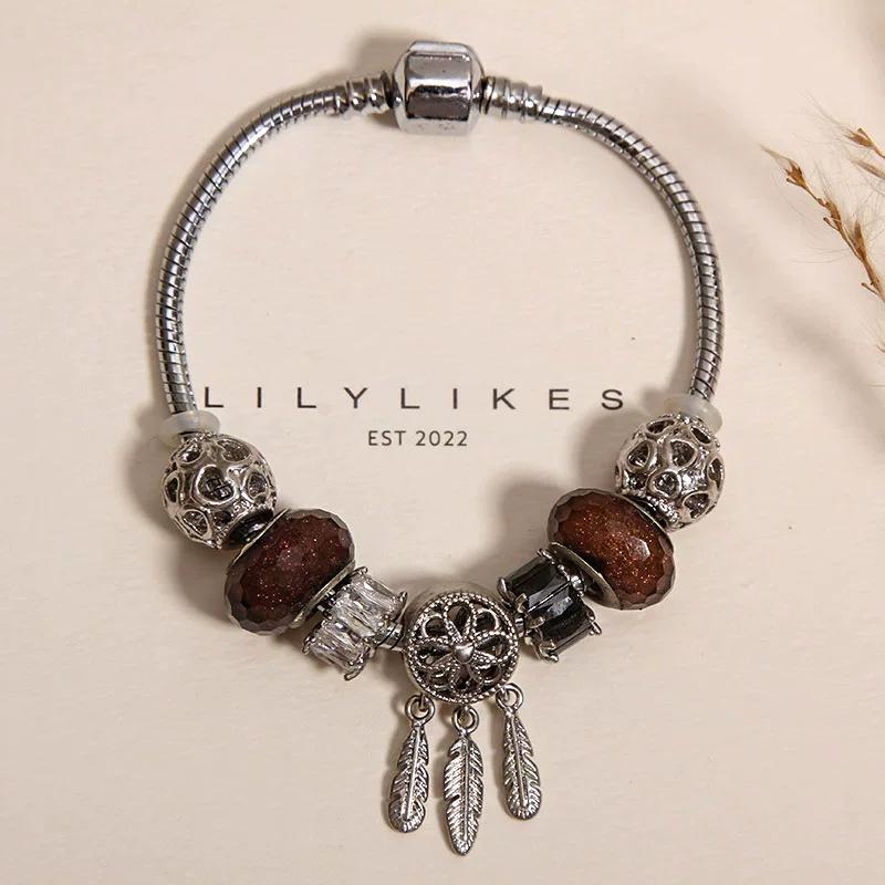 Elegant Women's Bracelet – Luxury Retro Beaded Design with Panjia Style for a High-End, Exquisite Feel.
