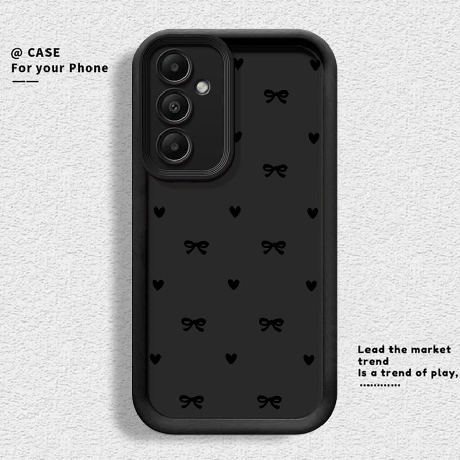 

INS Корейский Милый Чехол-Бампер с Сердечком и Бантом для Samsung Galaxy A35 A36 A51 A73 A71 A72 A15 A16 A26 A32 A53 A54 A23 A34 A12 Galaxy A36 5G