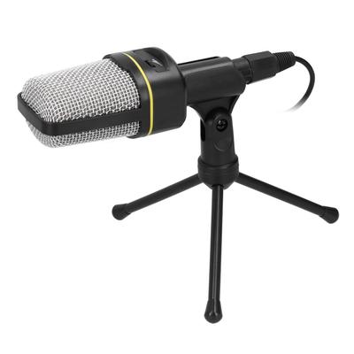 Studioaufnahme Kondensatormikrofon 3,5 mm o Port Mikrofon mit Desktop-Stativ Schwarz