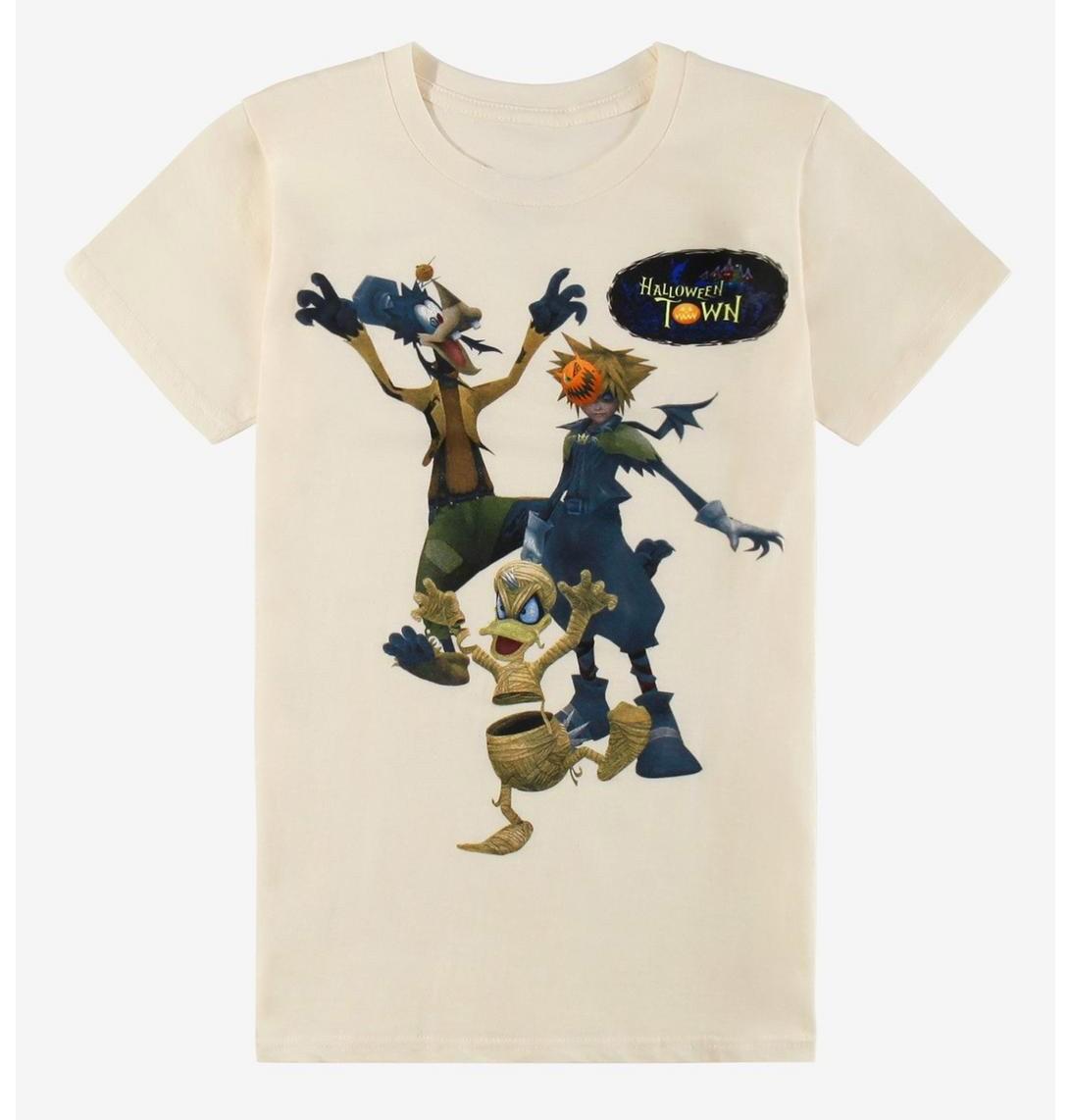 Дисней Kingdom Hearts Трио Хэллоуинский город Футболка Унисекс Размер от S до 5XL 3XL