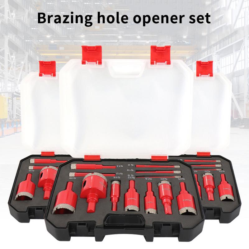 Diamond Set Auto Eject Spring Cooling Wax Hex Shank For Glass Stone Tile Ceramic Wet Dry Drilling Drill Bit 12Pc