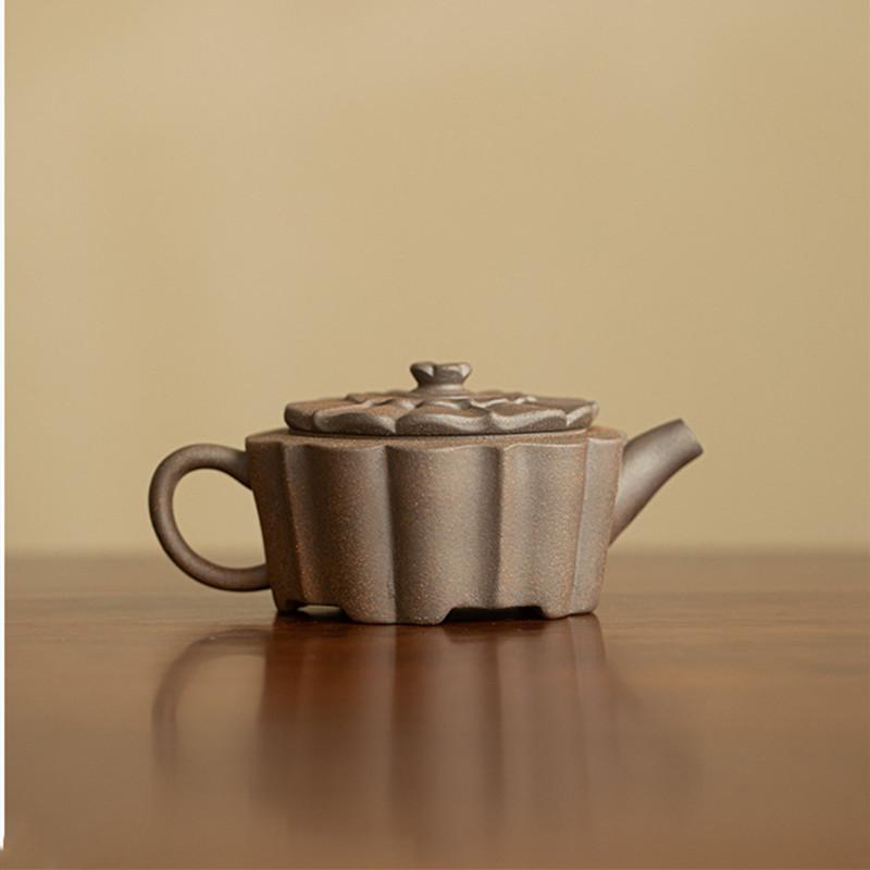 

120 мл Китайский Керамический Чайник С Фильтром-Шариком Грубая Керамика Чайник Ручной Работы В Форме Лепестка Чайник Домашний Чайный Набор Посуда для Чая
