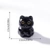 5Pcs/Bag Cute Little Black Cat Doll Car Ornaments Micro Landscape Ornaments Desktop Home Decoration Dollhouse Toy Accessory Gift