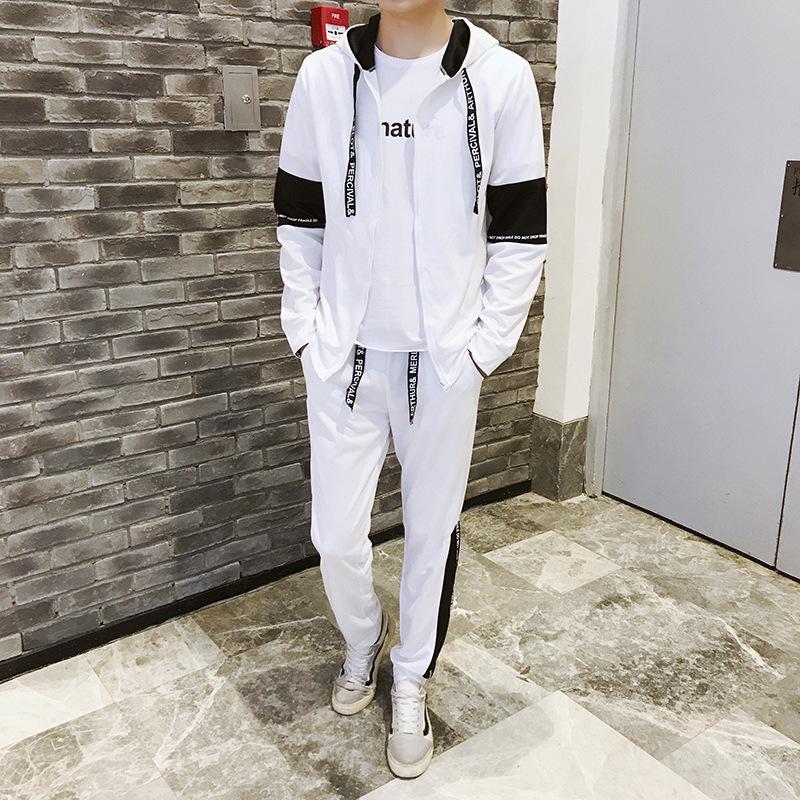 Men's Trendy Spring & Autumn Sports Suit - Casual Korean-Style Jacket & Sweater