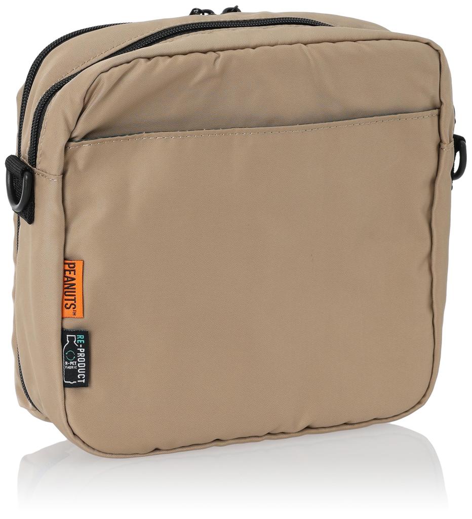 Shoulder Square Shoulder Made from Environmentally Friendly for School Business Beige [Snoopy] Bag, Bag, Crossbody, 2-room, 2-way, Pouch, R-PET