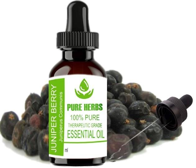 Pure Herbs Juniper Berry 100% Pure Juniperus Communis Essential Oil Glass UKZA 580