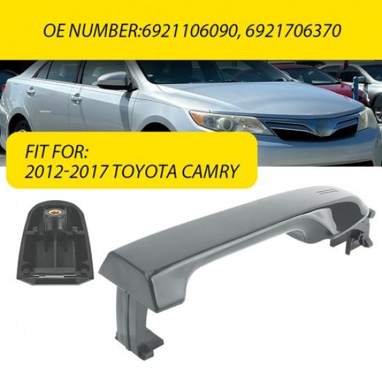 Door Front Handle Outside Right/Passenger Side Gray Fit Toyota Camry 2012-2017