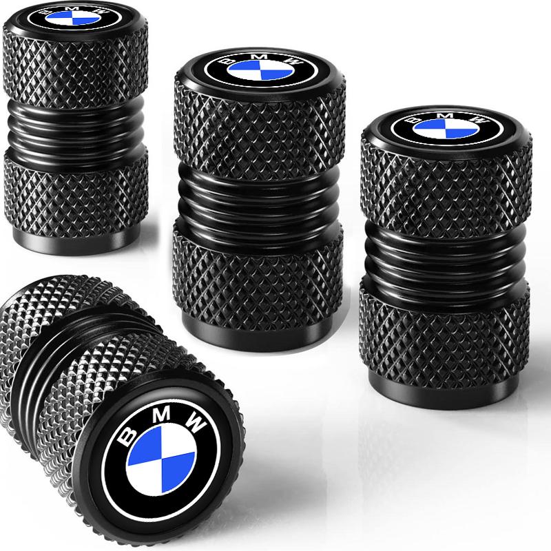 4 stuks Auto Bandenventiel Steel Dop Knurling Stijl Bandenventiel Deksel Voor BMW G30 G20 G05 G07 F10 F30 F07 F06 F20 F34 F48 G01 E70 E71 F40