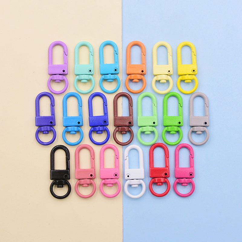 Korean Style Colorful 8-Shaped Metal Dog Snap Buckle Keychain DIY Jewelry Accessory