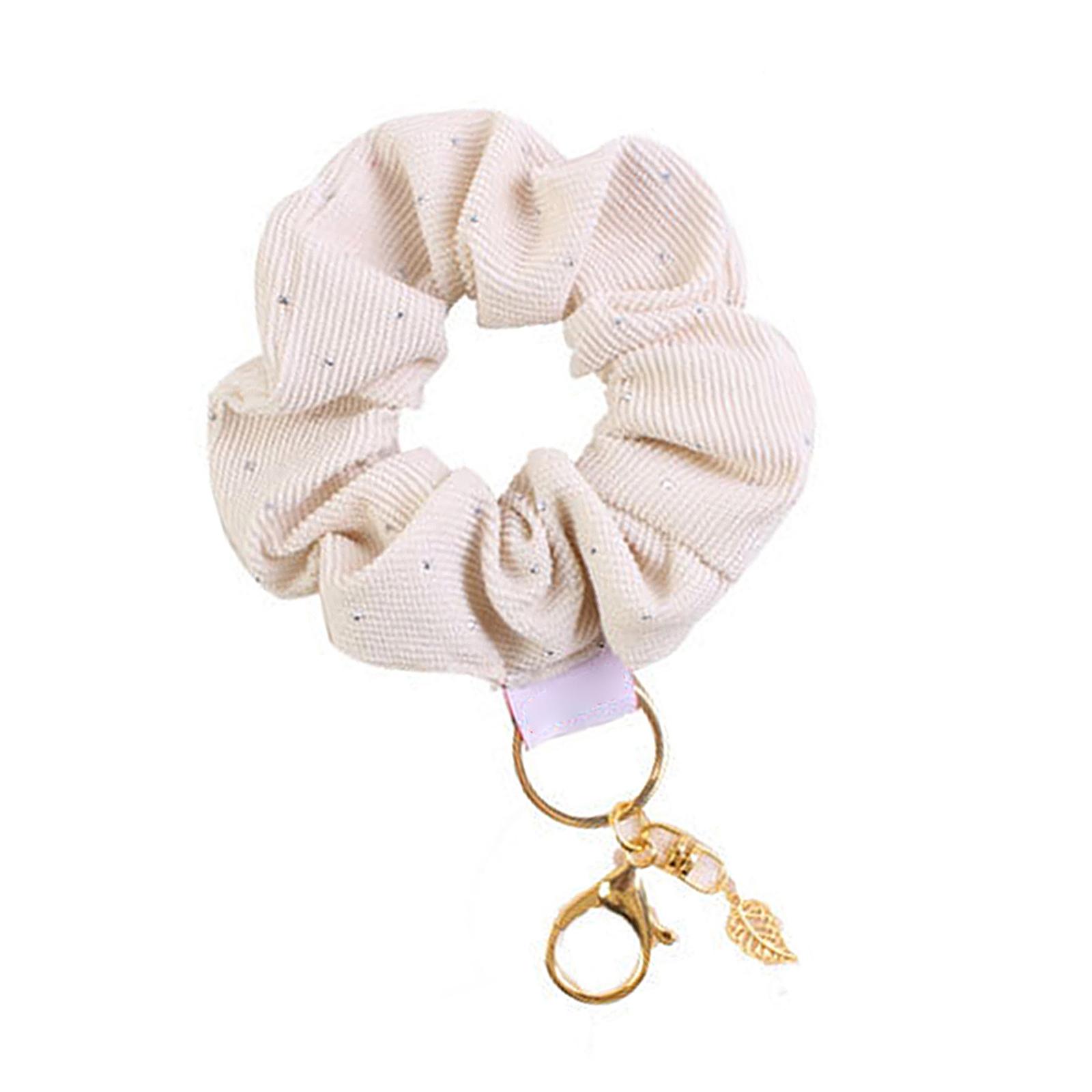 

Multipurpose Scrunchie Wristband Key Holder Home Accessory Fashionable Hair Loop for Daily Use with Elegant Color