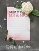 Inkdotpot Conjunto de 50 cartões de conselhos para o novo Sr. e Sra. Black, decoração de casamento, livro de visitas, aquarela alternativa, 5x7 polegadas