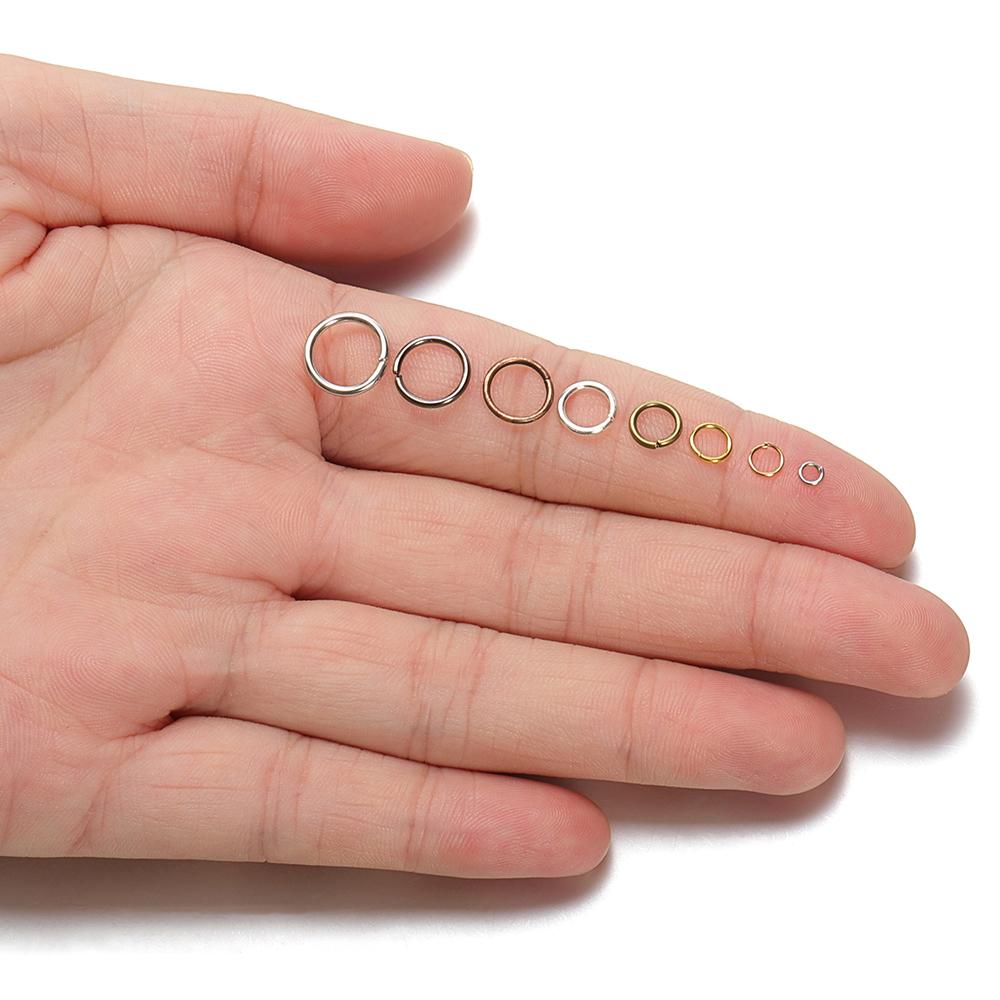 200pcs/lot 3-12mm Iron Jump Rings Split Rings Connectors Stainless steel DIY Jewelry Finding Making Accessories Wholesale Supply