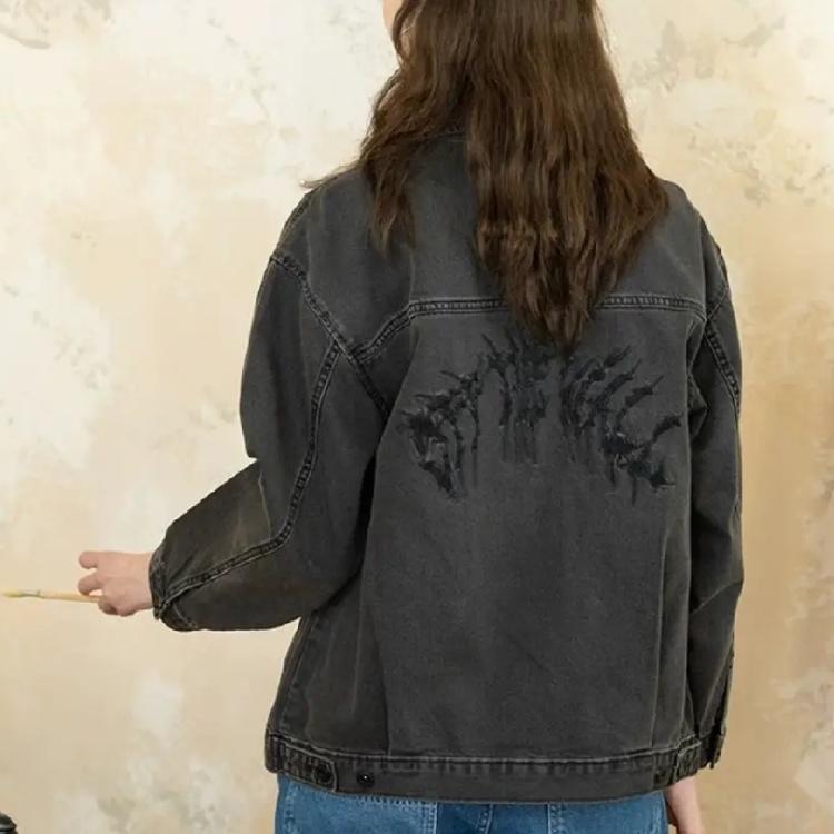 Vans SS25 Casual Fashion Comfortable Long Sleeve Denim Jacket Women Jackets Black VN000MASEMQ
