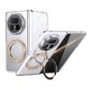 Transparent Bracket Phone Case For Honor Magic V5 MagSafe Magnetic PC Hard Shell Front Film Protective Back Cover