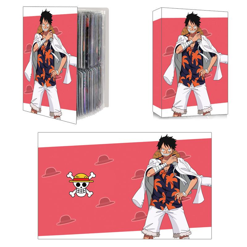 3 Inch 4-Pocket Card Binder, One Piece Anime Card Collection Album, A5 Trading Card Holder, Holds 240 Cards