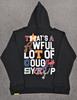 "That's an Awful Lot of Cough Syrup" Anime Print Hoodie for Men - Trendy Brand Original Label.