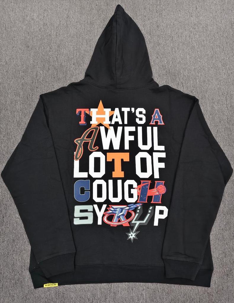 "That's an Awful Lot of Cough Syrup" Anime Print Hoodie for Men - Trendy Brand Original Label.